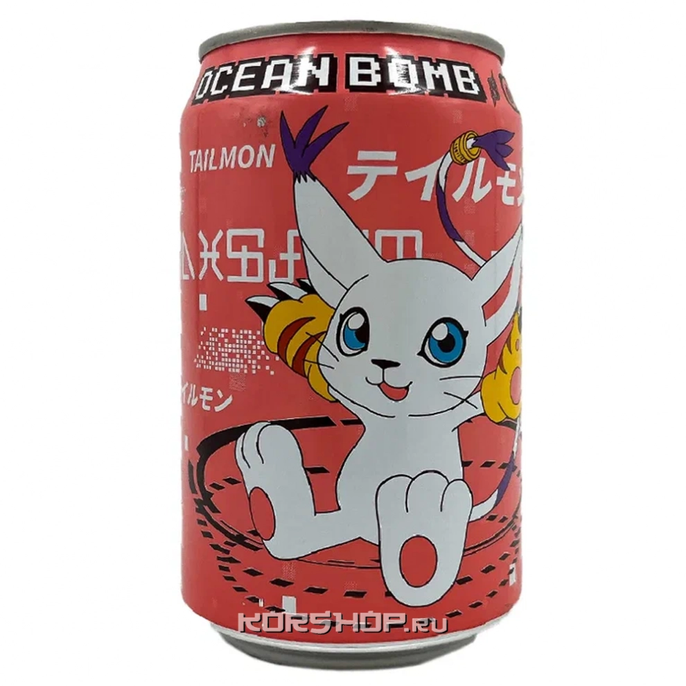 Лимонад со вкусом граната Digimon Tailmon Ocean Bomb, Тайвань, 330 мл Лимонад со вкусом граната Digimon Tailmon Ocean Bomb, Тайвань, 330 мл