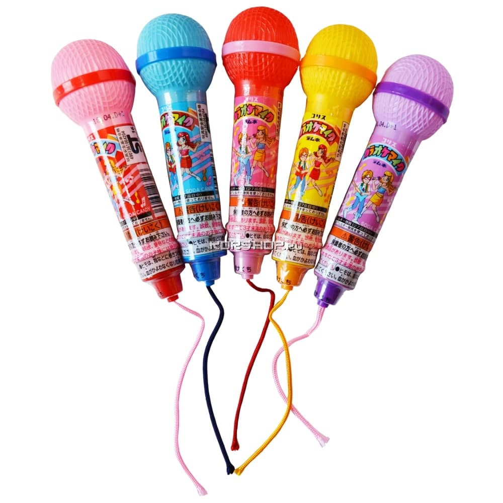 Караоке-микрофон с шипучими содовыми конфетами Coris, Япония Караоке-микрофон с шипучими содовыми конфетами Coris, Япония