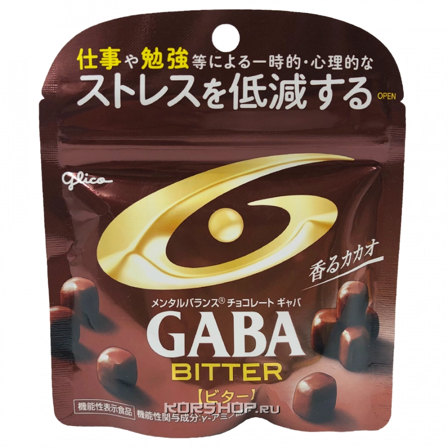 Горький шоколад GABA Glico, Япония, 51 г