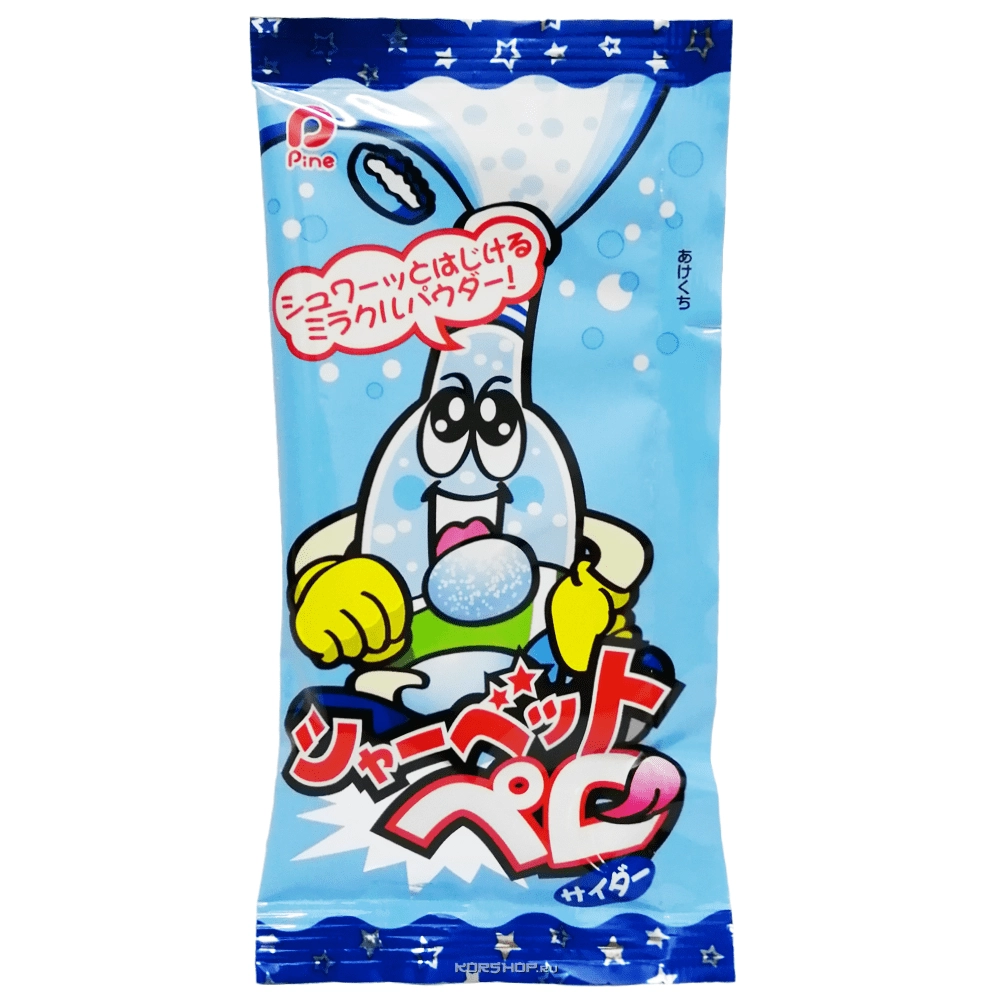 Карамель на палочке с пудрой со вкусом сидра "Щербетный язык" Pine, Япония, 12 г Карамель на палочке с пудрой со вкусом сидра "Щербетный язык" Pine, Япония, 12 г