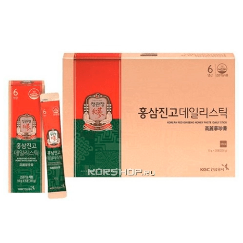 Сироп из корня корейского красного женьшеня с медом в стиках CheongKwanJang, Корея, 200 г