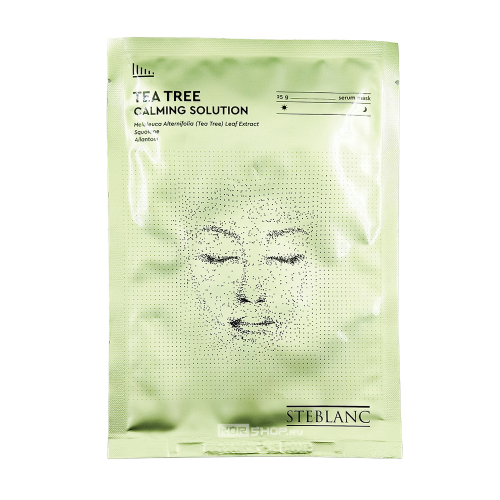 Тканевая маска-сыворотка для лица успокаивающая с экстрактом чайного дерева Teatree Calming Solution Serum Mask Steblanc, Корея, 25 г Тканевая маска-сыворотка для лица успокаивающая с экстрактом чайного дерева Teatree Calming Solution Serum Mask Steblanc, Корея, 25 г