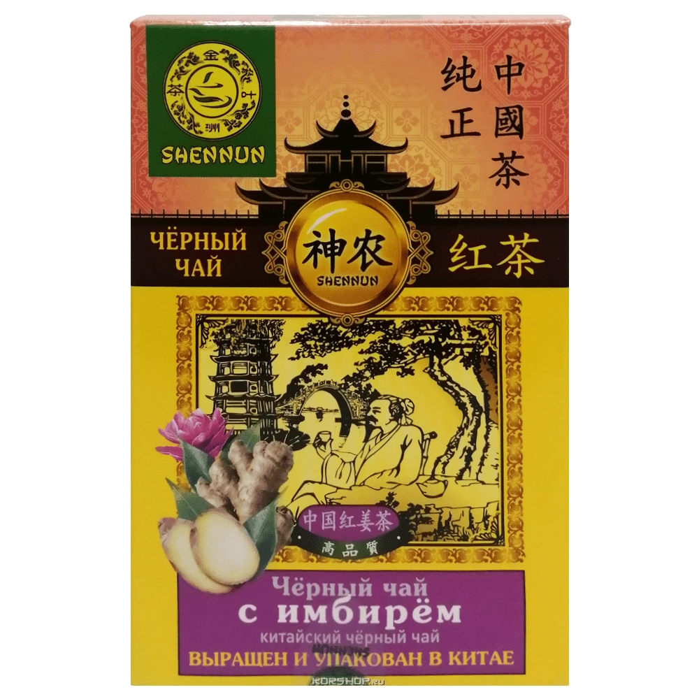 Черный чай с имбирем Shennun, Китай, 100 г Черный чай с имбирем Shennun, Китай, 100 г