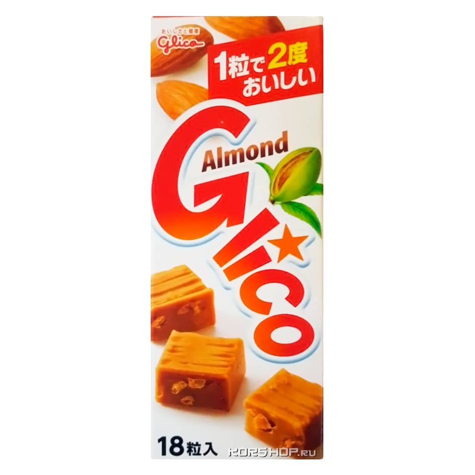 Мягкая миндальная карамель Glico, Япония, 78,3 г