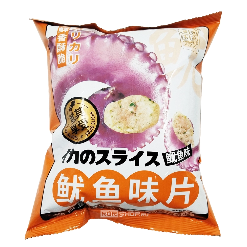 Чипсы со вкусом кальмара оригинальные Нонбаньчжигу / Nongbanzhigu, Китай, 40 г Чипсы со вкусом кальмара оригинальные Нонбаньчжигу / Nongbanzhigu, Китай, 40 г