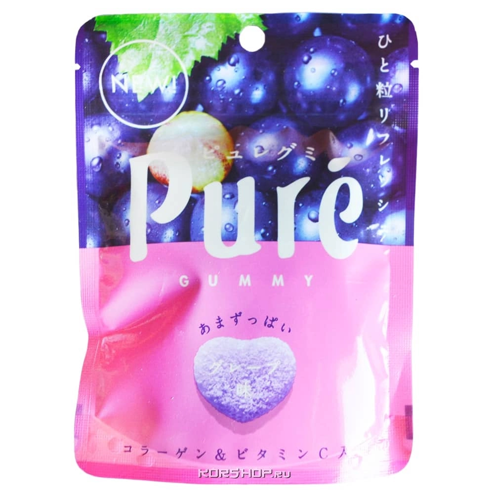 Мармелад со вкусом винограда Pure Kanro, Япония, 56 г Мармелад со вкусом винограда Pure Kanro, Япония, 56 г