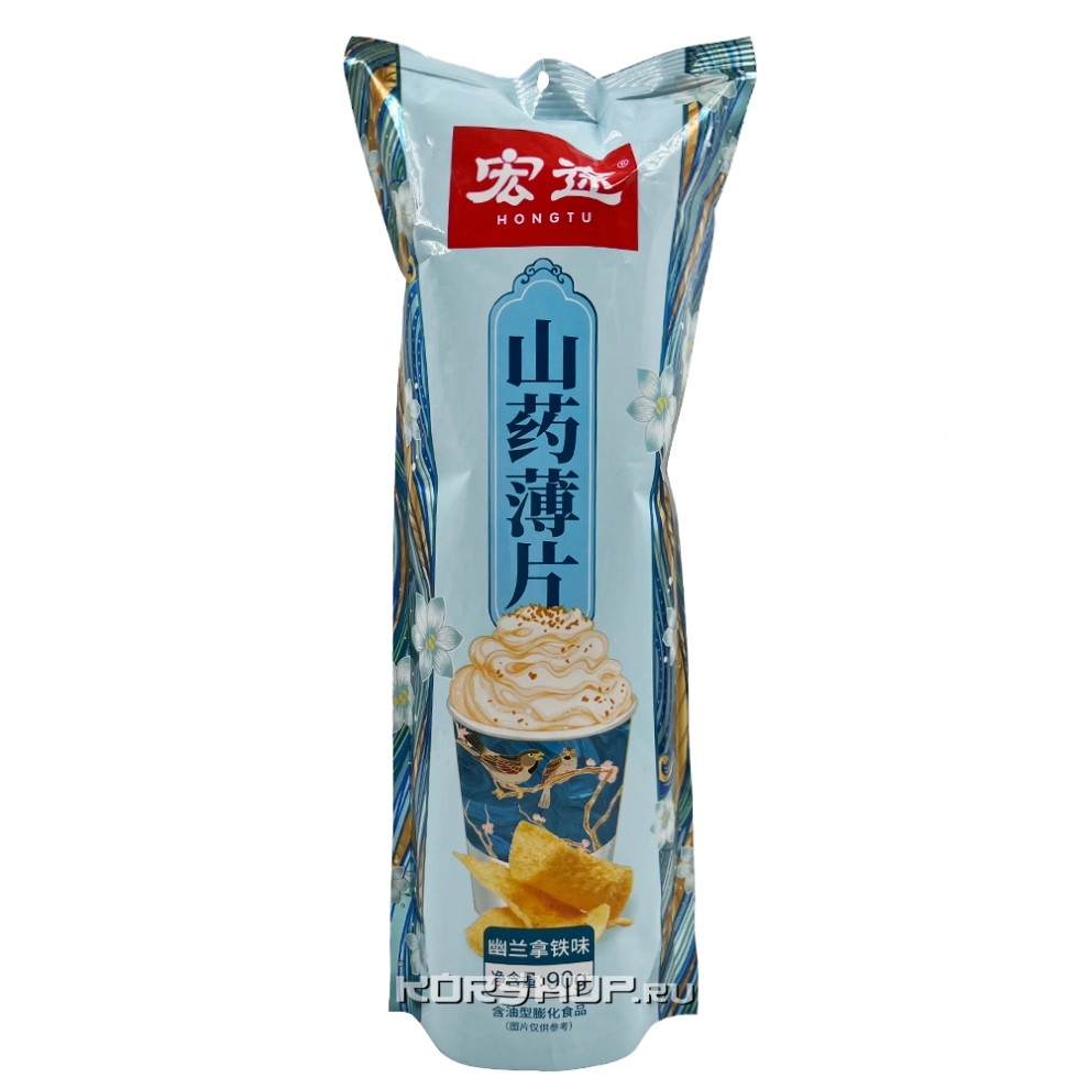 Чипсы из ямса со вкусом латте Hongtu, Китай, 90 г.