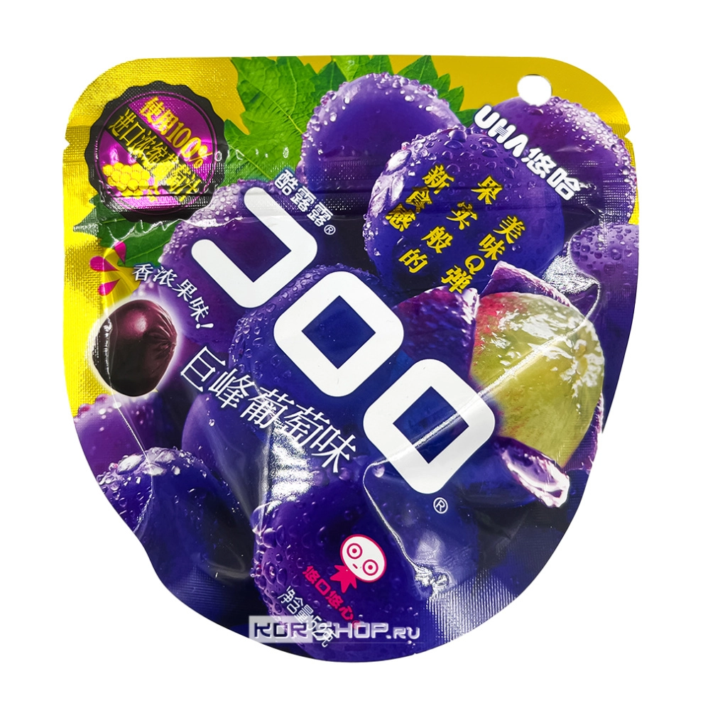 Жевательные конфеты со вкусом винограда Uha Kororo, Китай, 52 г