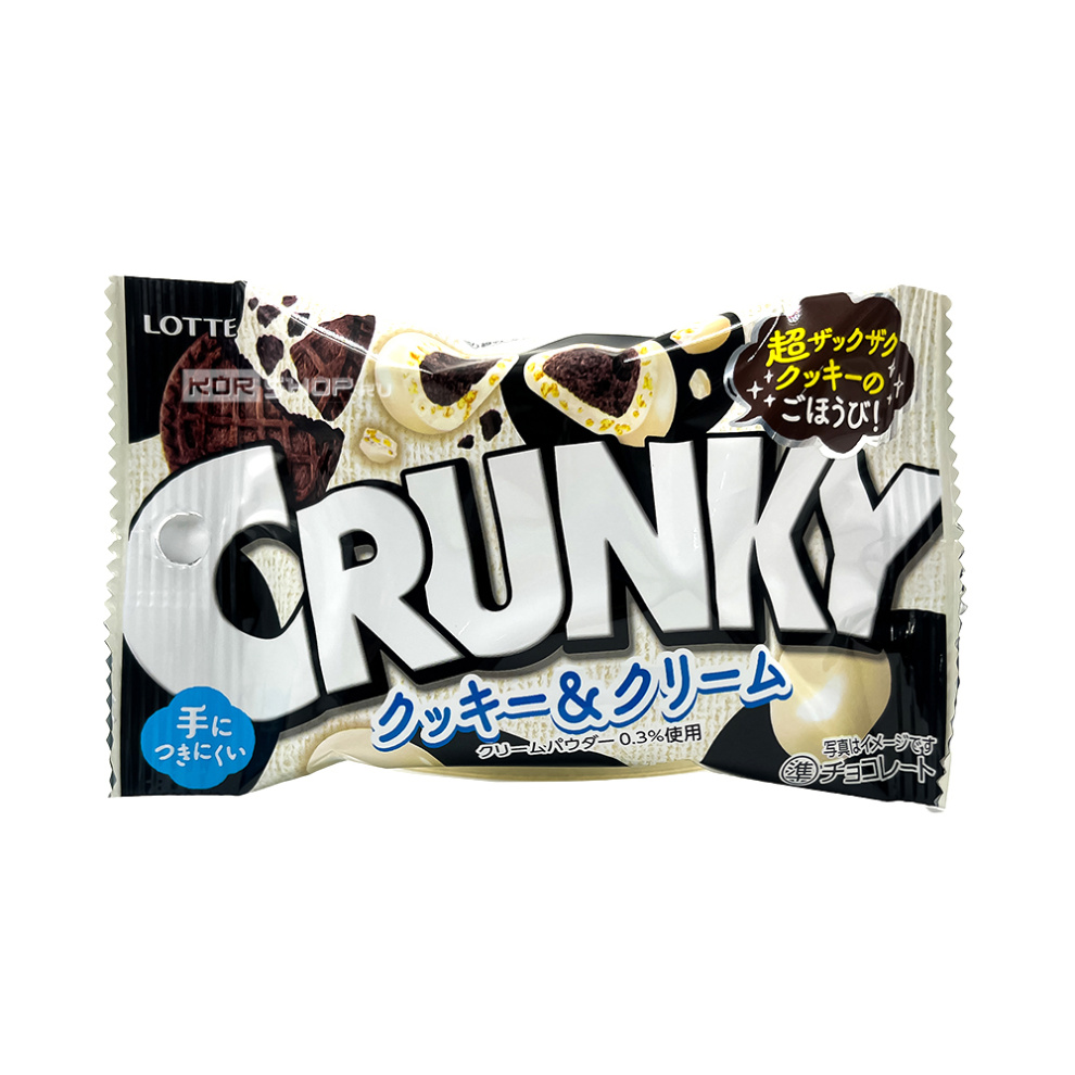 Шоколадное драже «Печенье и сливки» Crunky Lotte, Япония, 37 г