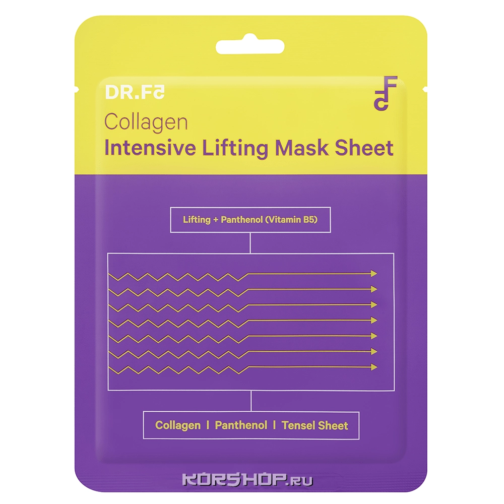 Интенсивная лифтинг маска двойного действия с коллагеном Collagen Intensive Lifting Mask Sheet DR.F5, Корея, 23 г