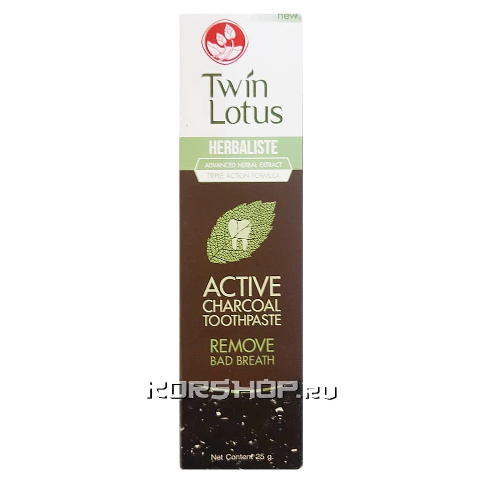Зубная паста с углем Twin Lotus, Таиланд, 25 г Зубная паста с углем Twin Lotus, Таиланд, 25 г
