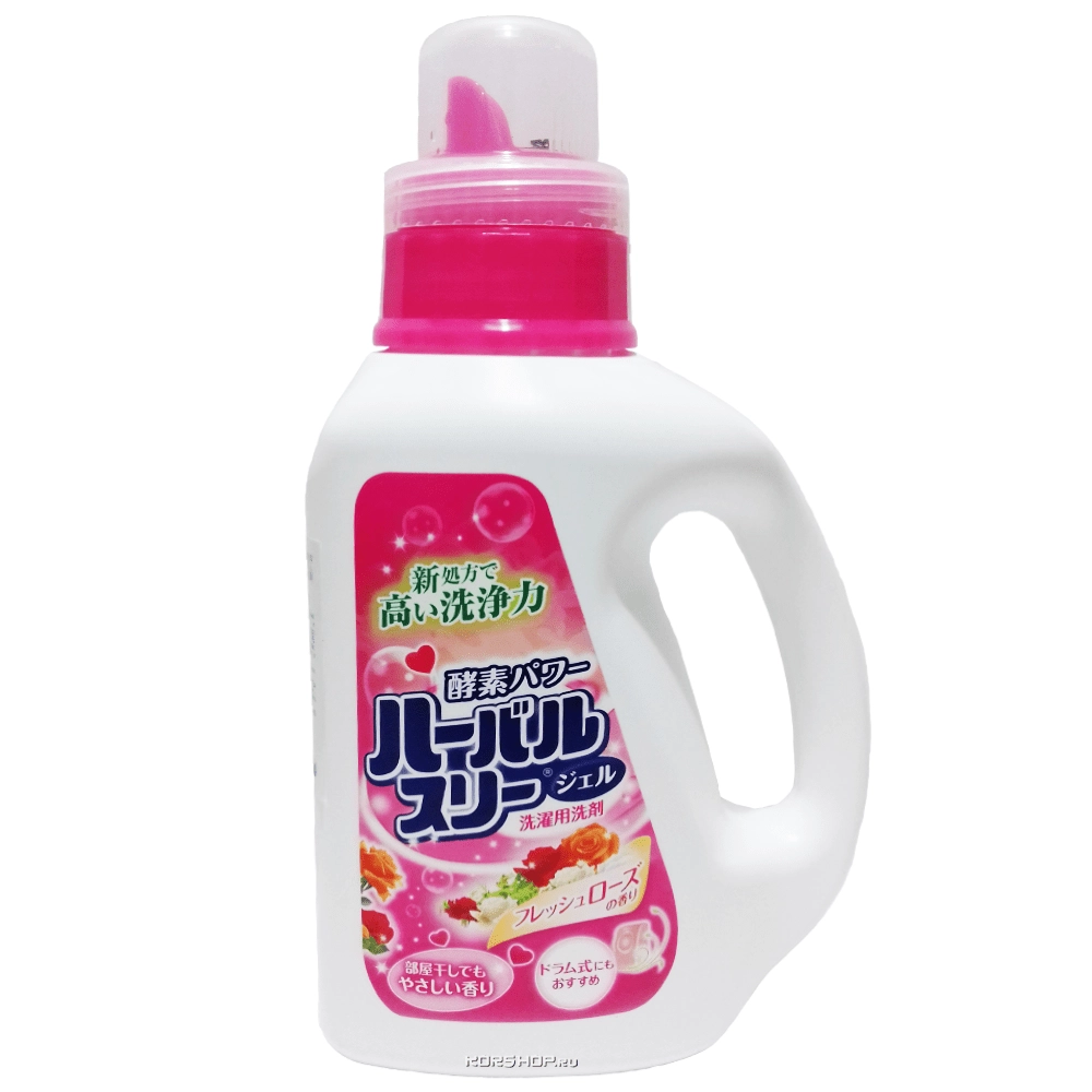 Гель для стирки с ферментами с нежным ароматом розы Mitsuei, Япония, 900 г Гель для стирки с ферментами с нежным ароматом розы Mitsuei, Япония, 900 г