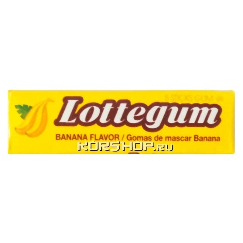 Жевательная резинка Lotte Gum Banana, Корея, 12,5 г
