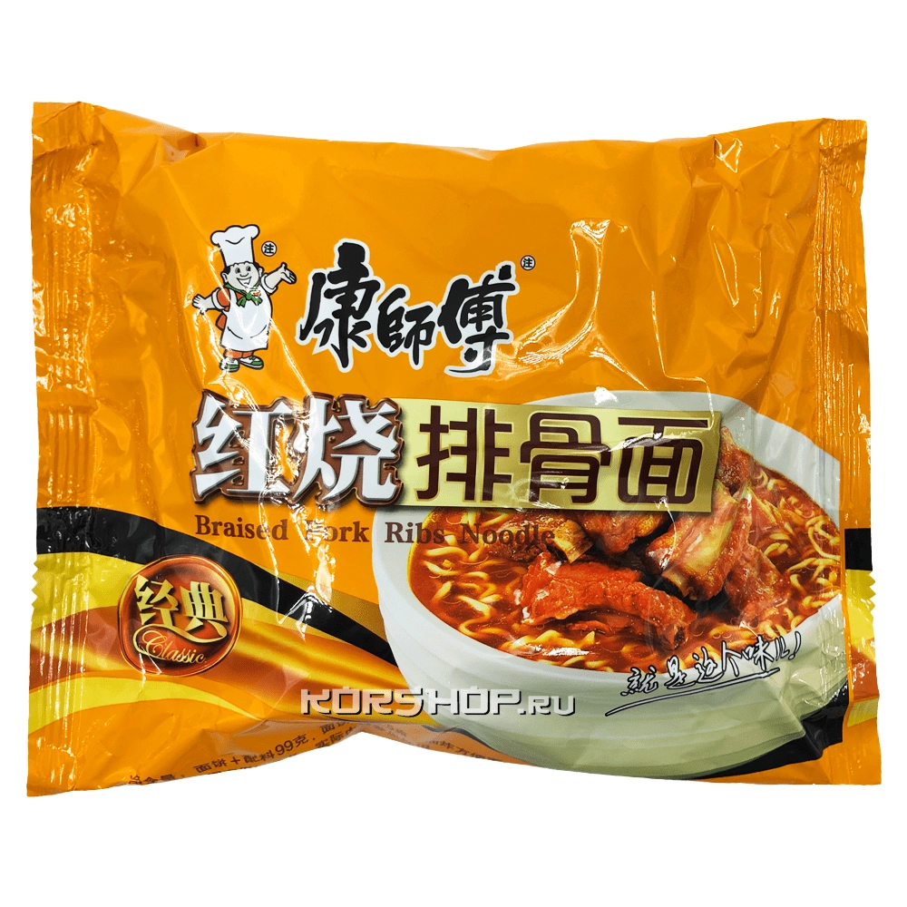 Лапша б/п с тушеными ребрышками Kangshifu, Китай, 103 г Лапша б/п с тушеными ребрышками Kangshifu, Китай, 103 г