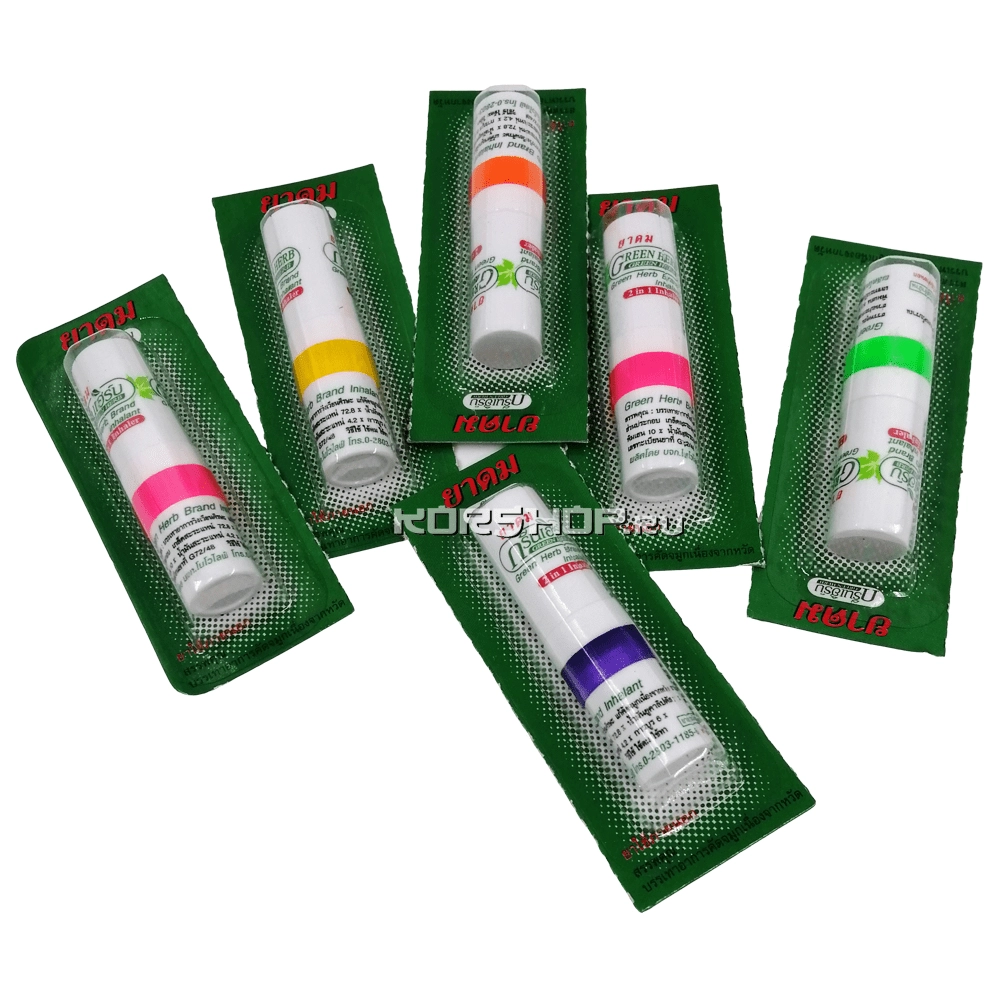 Травяной бальзам для облегчения симптомов простуды и головокружения Green Herb, Таиланд Травяной бальзам для облегчения симптомов простуды и головокружения Green Herb, Таиланд