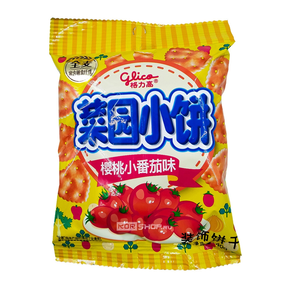 Печенье-мини «Крекеры со вкусом помидоров черри» CAI YUAN Glico, Китай, 40 г Печенье-мини «Крекеры со вкусом помидоров черри» CAI YUAN Glico, Китай, 40 г