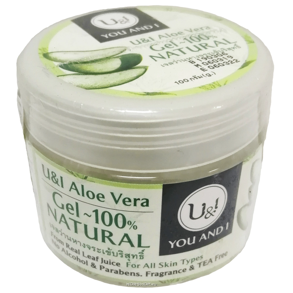 Гель алоэ вера натуральный для лица и тела You and I, Таиланд, 100 г Гель алоэ вера натуральный для лица и тела You and I, Таиланд, 100 г