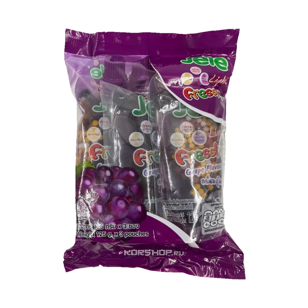 Желе освежающее со вкусом винограда Jele, Таиланд, 3 x 125 г