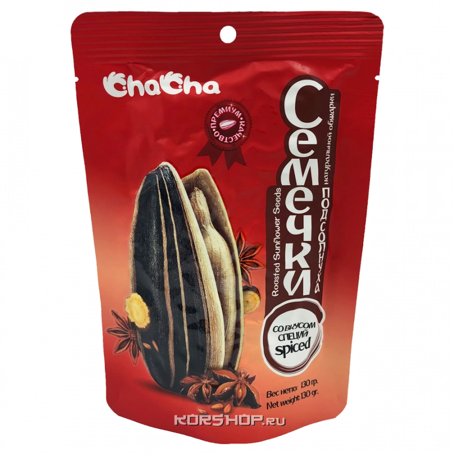 Жареные подсолнечные семечки со вкусом специй (красные) ChaCha, Китай, 130 г Жареные подсолнечные семечки со вкусом специй (красные) ChaCha, Китай, 130 г