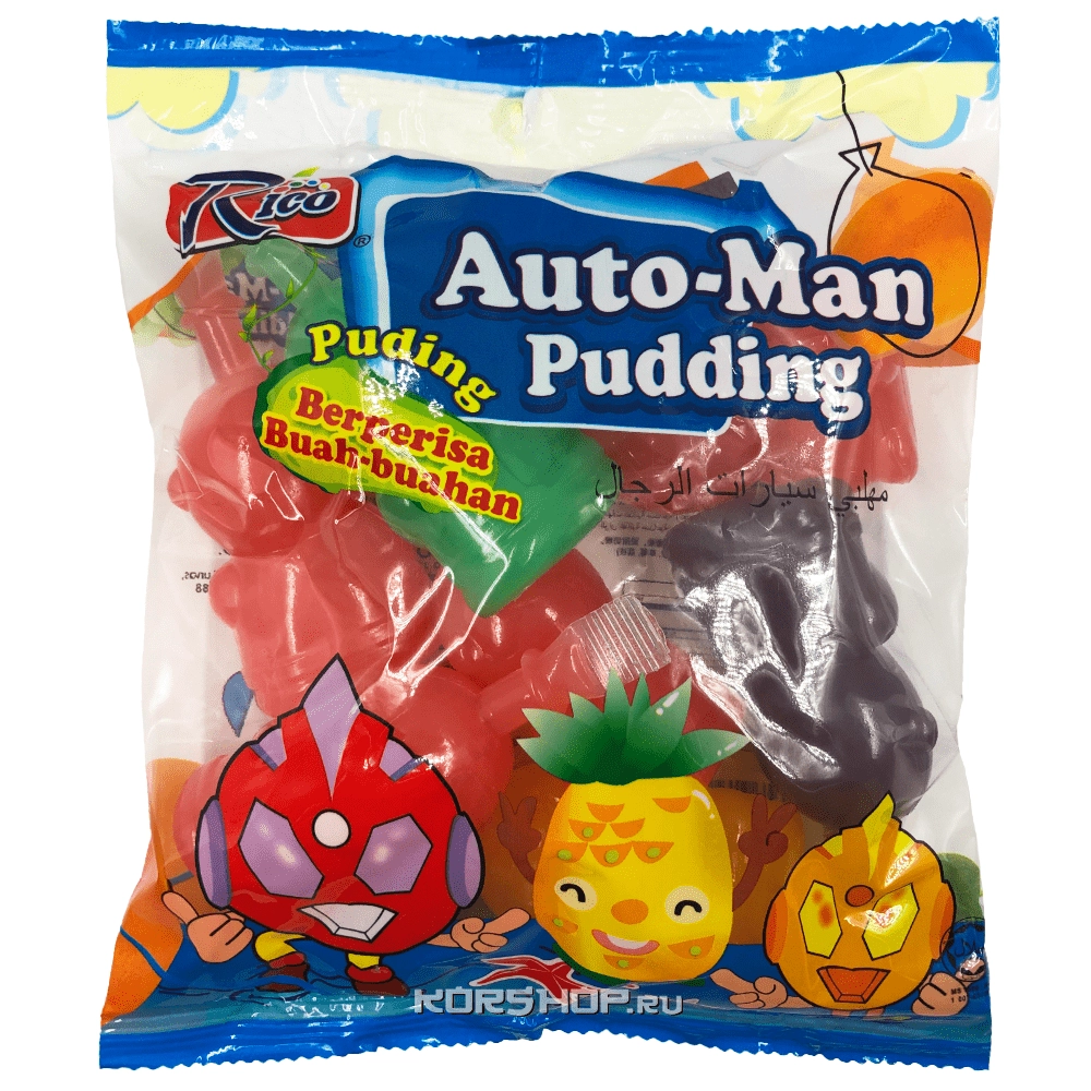 Пудинг со вкусом манго, клубники, винограда, ананаса Rico, Малайзия, 320 г