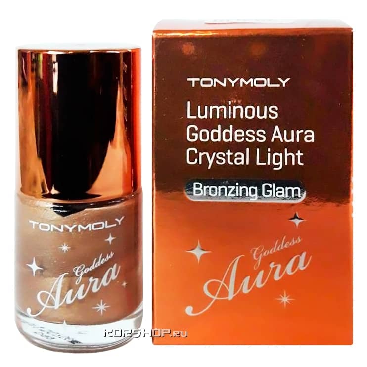 Жидкий бронзатор Luminous Goddess Aura Crystal Light Tony Moly (03 Bronzing Glam), Корея, 10 мл
