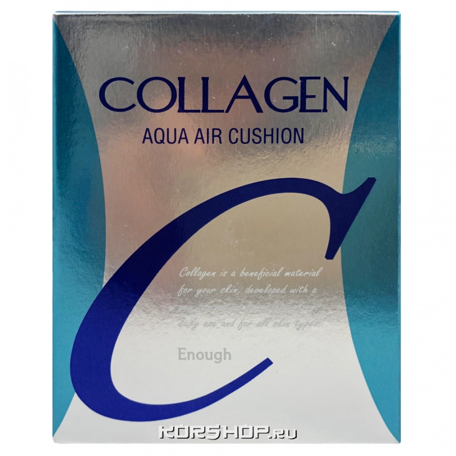 Увлажняющий кушон с коллагеном Collagen Aqua Air Cushion Enough (тон 21), Корея, 15 г Увлажняющий кушон с коллагеном Collagen Aqua Air Cushion Enough (тон 21), Корея, 15 г