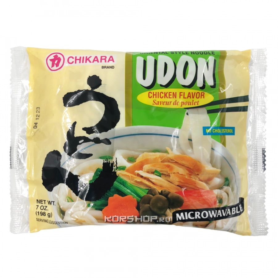 Лапша удон б/п со вкусом курицы Chikara Udon, 198 г