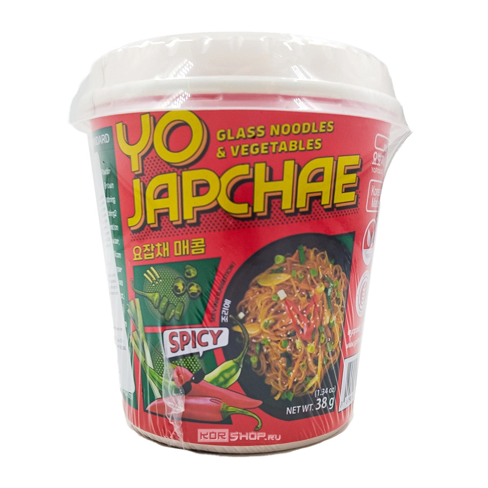 Лапша Чапче из кукурузного крахмала (острый вкус) Yojapchae Spicy Young Poong, Корея, 38 г