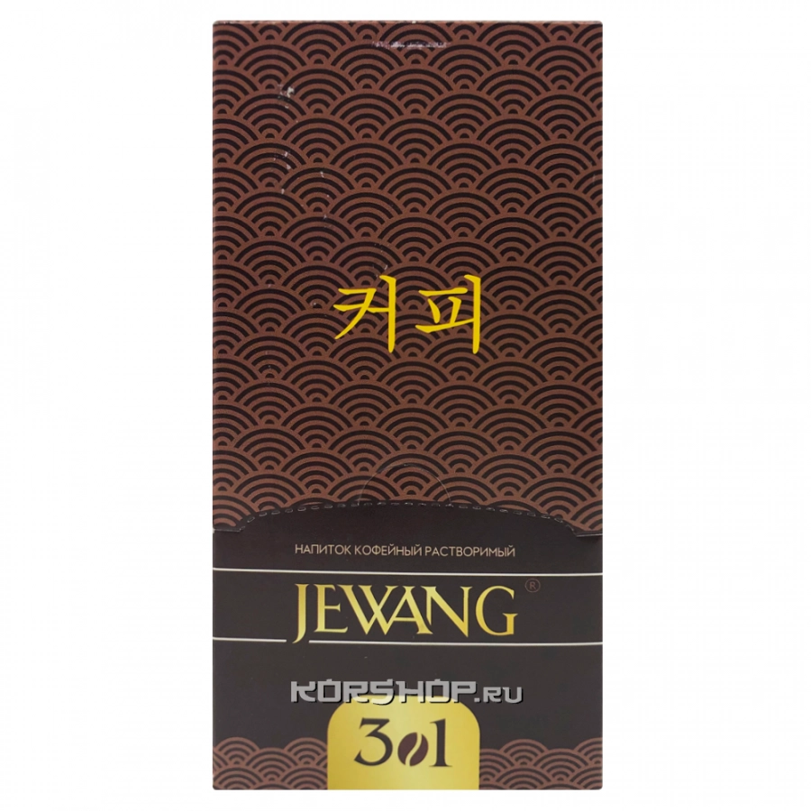 Растворимый кофейный напиток 3 в 1 Jewang, Корея, 240 г (12 г * 20 шт)