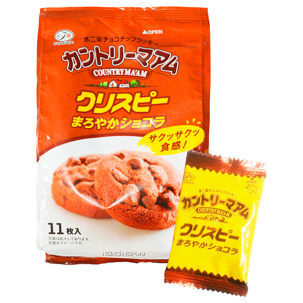 Печенье с шоколадом Country Ma’am Crispy Fujiya (1 шт.), Япония