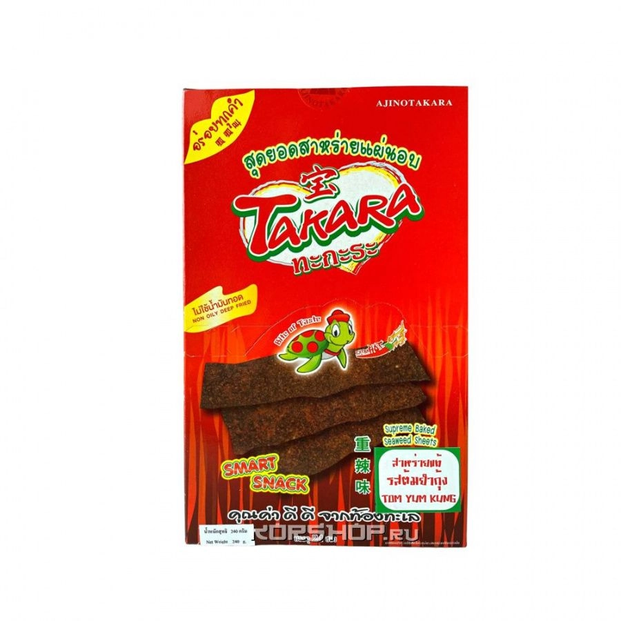 Морская капуста "Том Ям с креветками" Takara, Таиланд 10 г Морская капуста "Том Ям с креветками" Takara, Таиланд 10 г