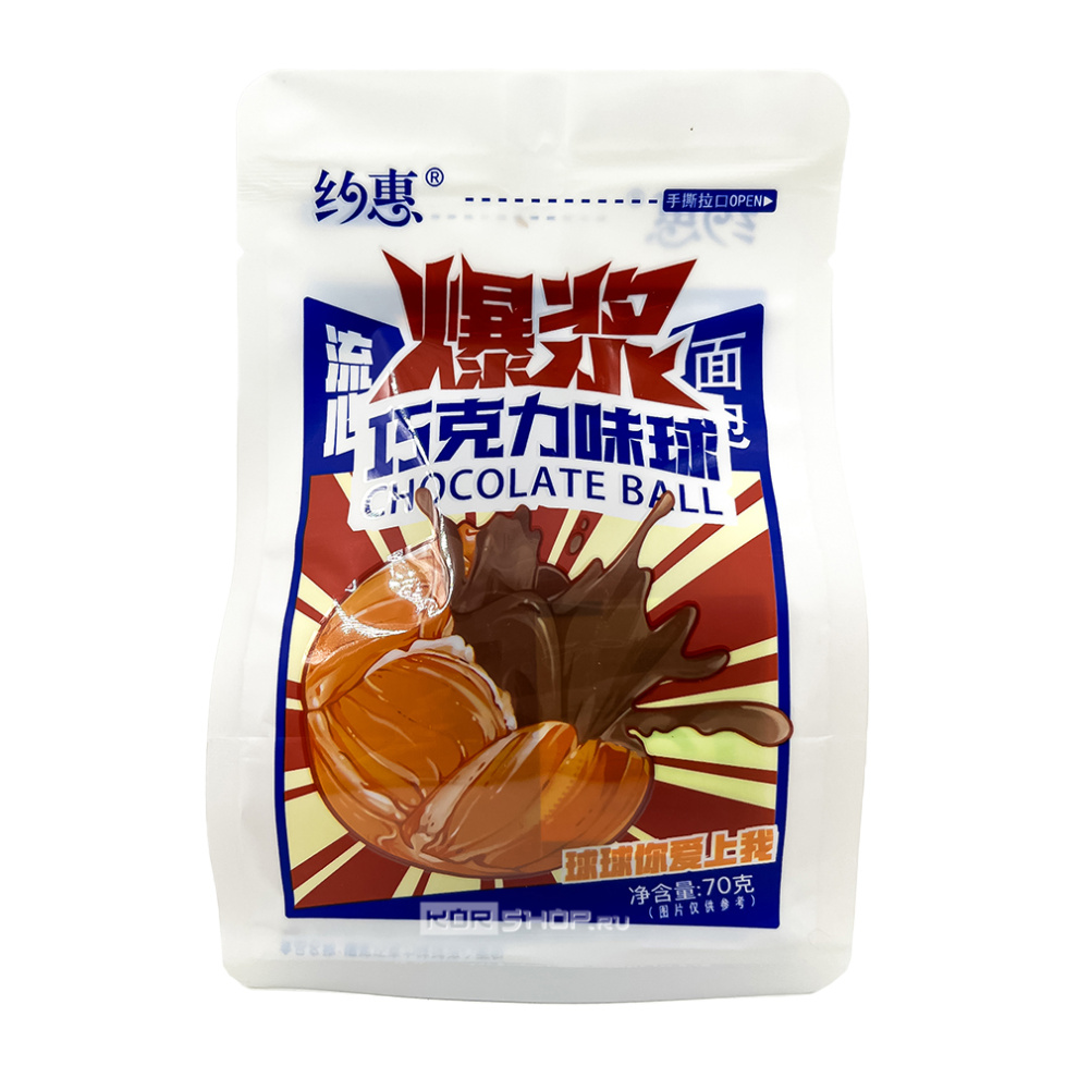 Булочка с шоколадной начинкой Date, Китай, 70 г