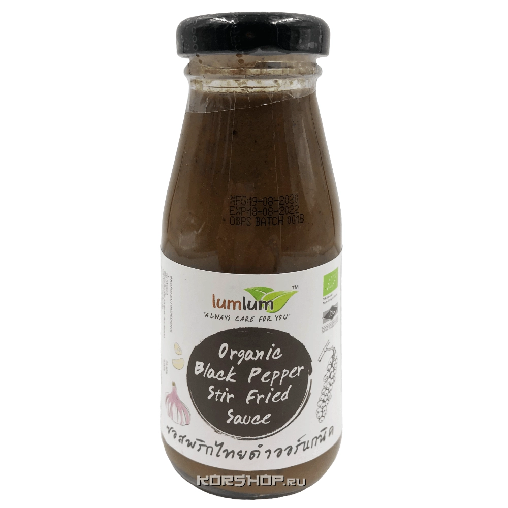 Органический соус из черного перца Lum Lum, Таиланд, 200 г Органический соус из черного перца Lum Lum, Таиланд, 200 г