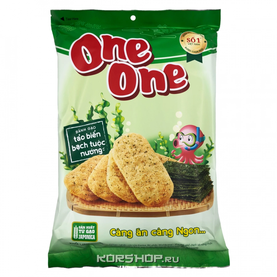 Рисовые крекеры с морской капустой One One, Вьетнам Рисовые крекеры с морской капустой One One, Вьетнам