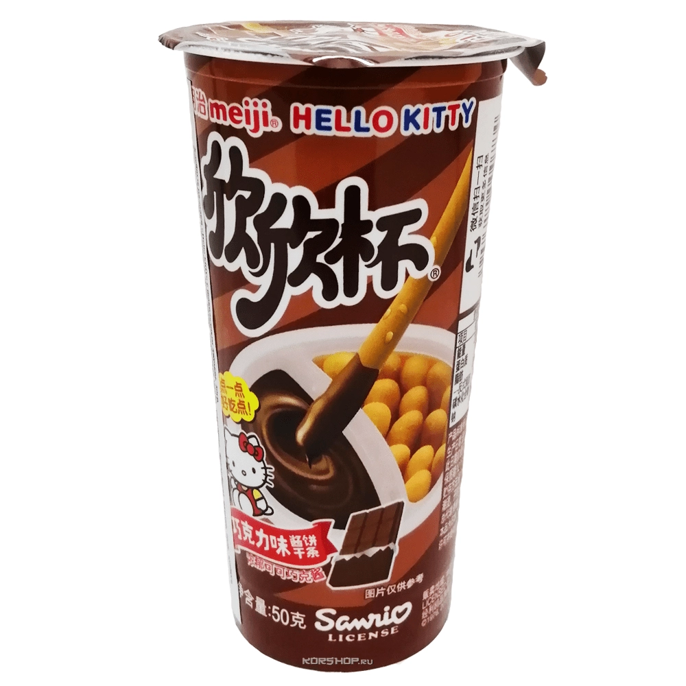 Хлебные палочки с шоколадным джемом Hello Kitty Meiji, Китай, 50 г