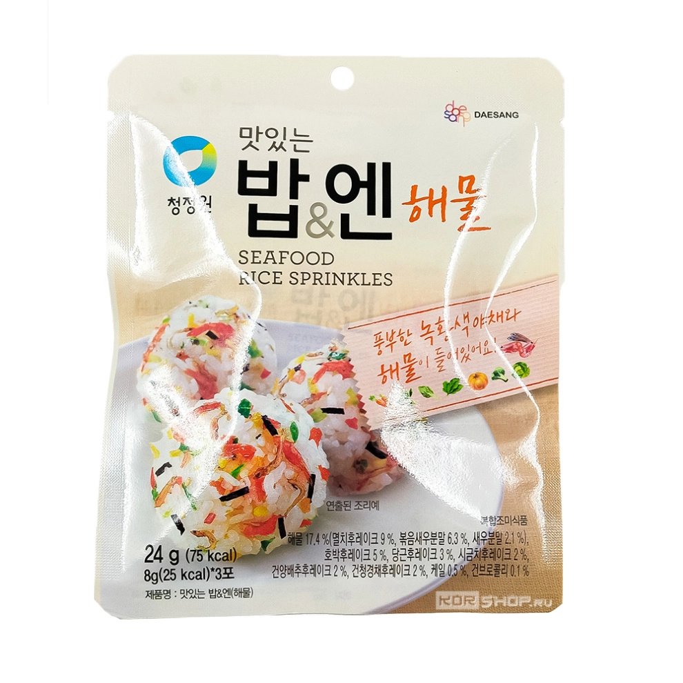 Приправа-посыпка со вкусом морепродуктов Seafood Rice Sprinkles Daesang, Корея, 24 г