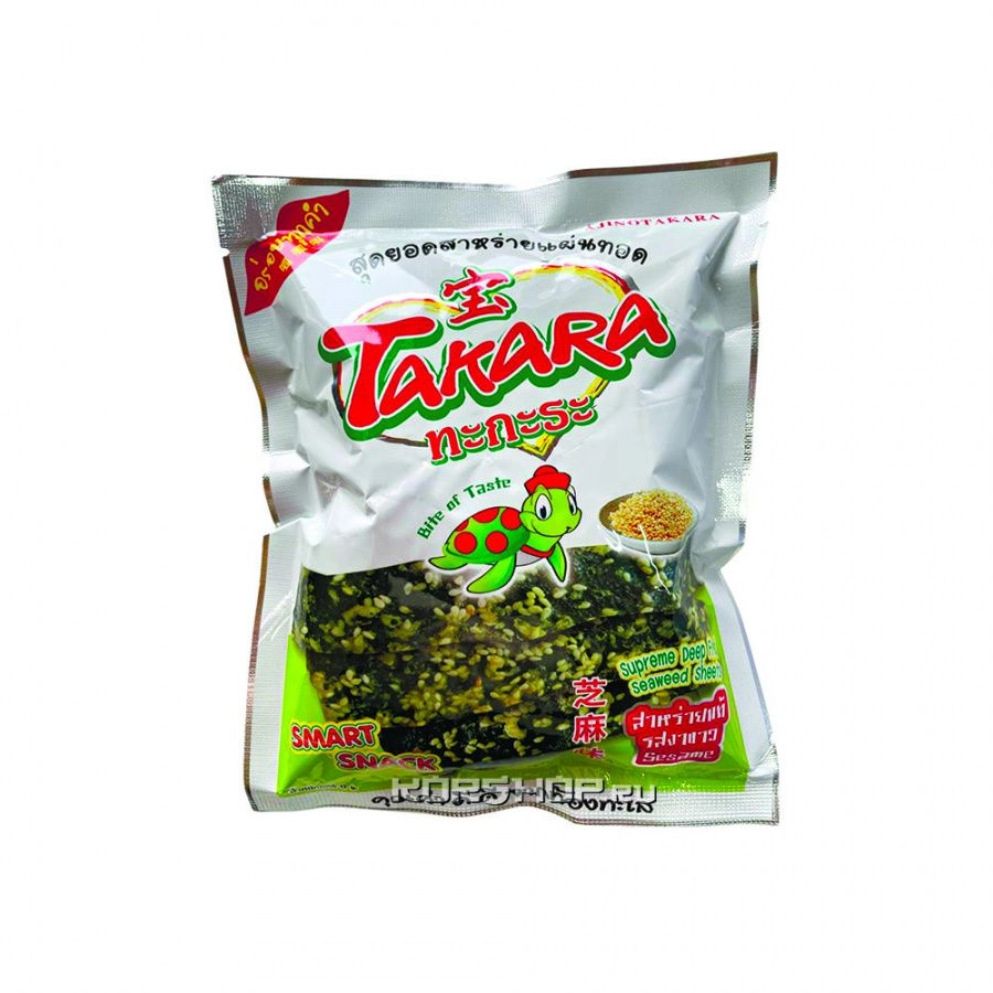 Морская капуста с кунжутом Takara, Таиланд 12 г. Морская капуста с кунжутом Takara, Таиланд 12 г.