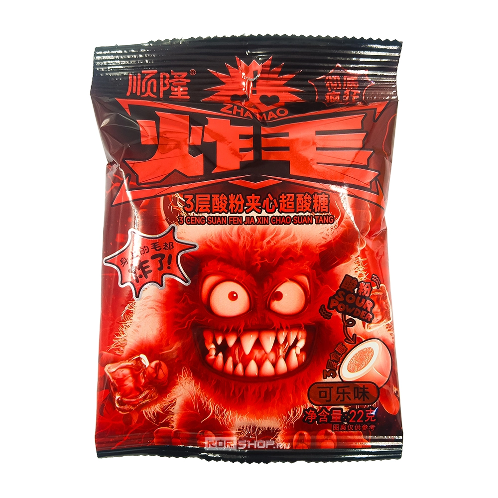 Суперкислые трехслойные конфеты со вкусом кока-колы Shun Long Food, Китай, 22 г Суперкислые трехслойные конфеты со вкусом кока-колы Shun Long Food, Китай, 22 г