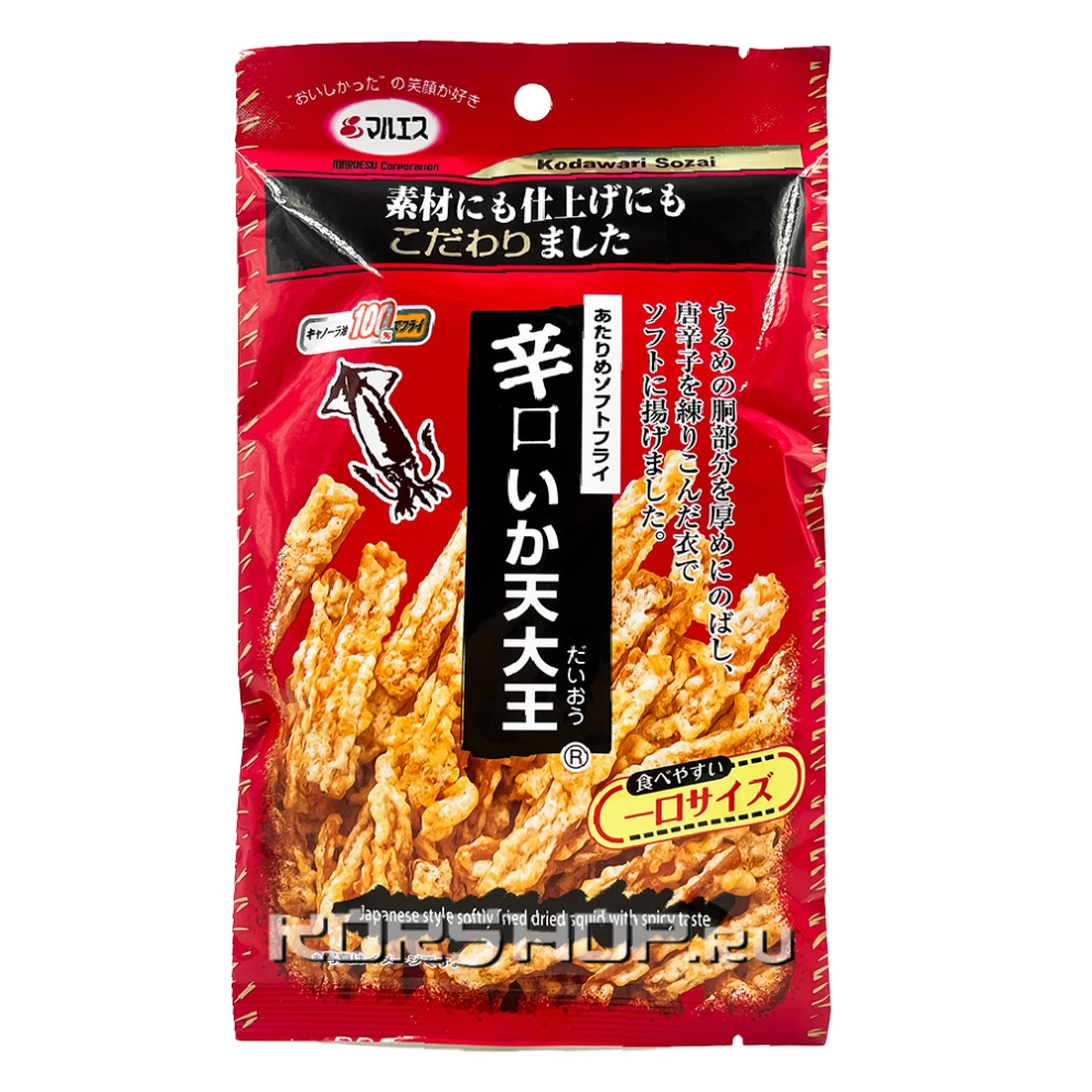 Острый жареный кальмар Икатэн Maruesu Kodawari, Япония, 28 г Острый жареный кальмар Икатэн Maruesu Kodawari, Япония, 28 г