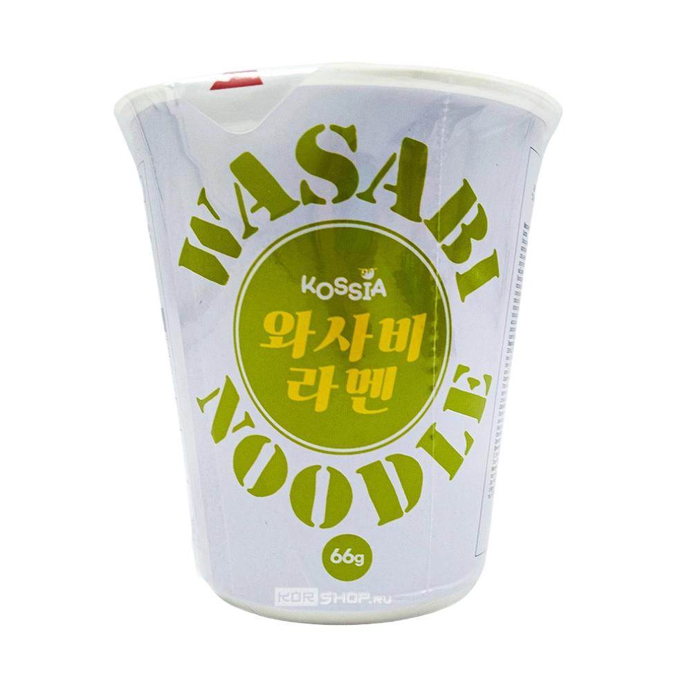 Лапша рамен б/п со вкусом васаби (стакан) Wasabi Noodle Kossia, Корея, 66 г