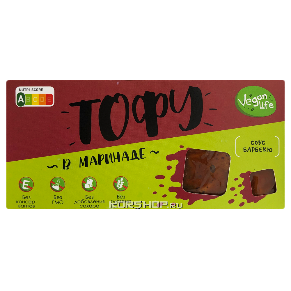 Тофу в маринаде с соусом барбекю Vegan Life, 250 г.