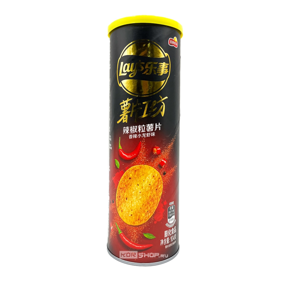 Чипсы со вкусом острых раков Lay's, Китай, 104 г Чипсы со вкусом острых раков Lay's, Китай, 104 г