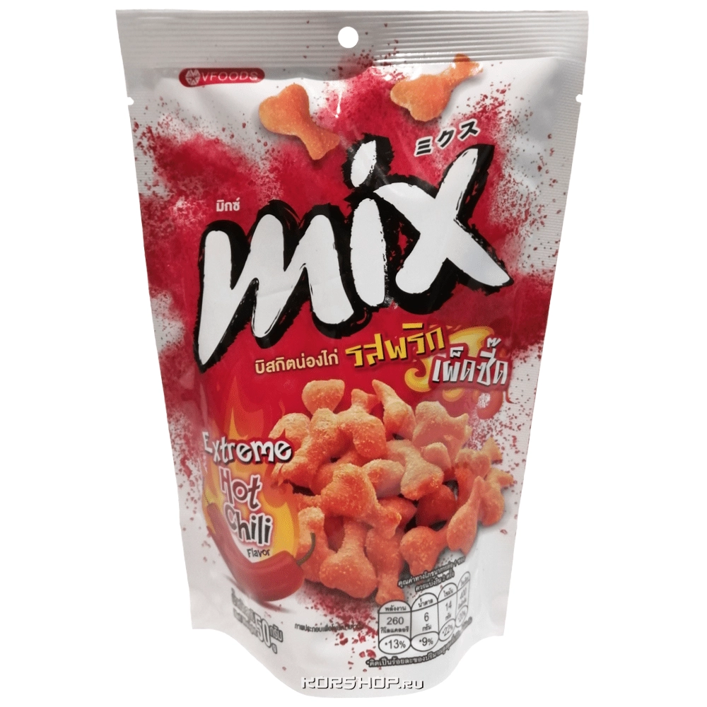 Снэки "Куриные ножки" с перцем чили Mix VFoods, Таиланд, 50 г Снэки "Куриные ножки" с перцем чили Mix VFoods, Таиланд, 50 г