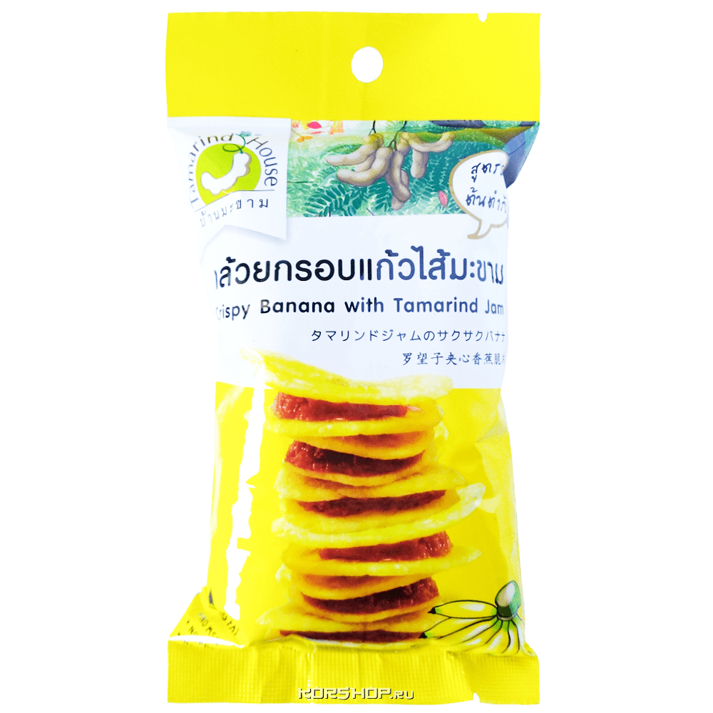 Банановое печенье с тамариндом Love Farm, Таиланд, 40 г,