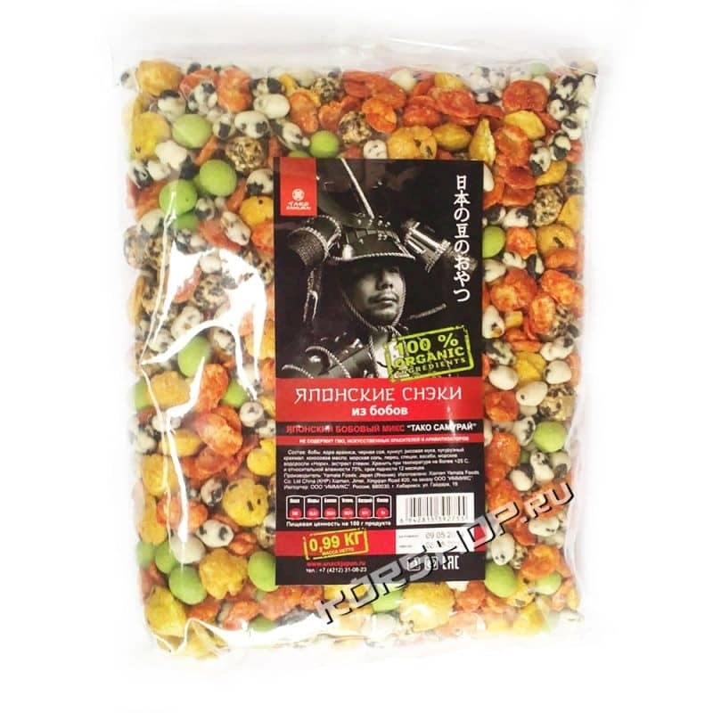 Бобовый микс - снек Тако Самурай (5 вкусов) 900 г Бобовый микс - снек Тако Самурай (5 вкусов) 900 г