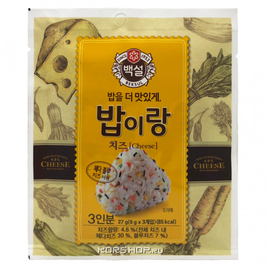 Приправа для риса с сыром CJ Beksul, Корея, 27 г Приправа для риса с сыром CJ Beksul, Корея, 27 г
