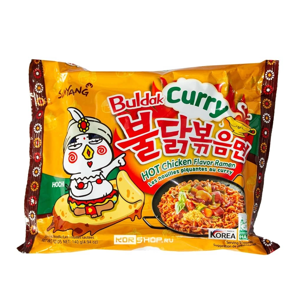 Лапша со вкусом курицы карри Samyang, Корея, 140 г. Лапша со вкусом курицы карри Samyang, Корея, 140 г.