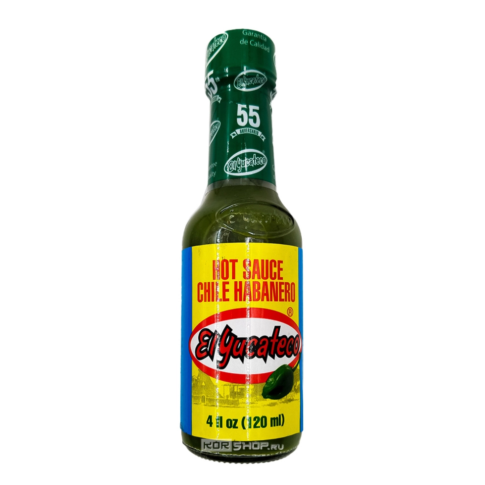 Острый соус зеленый чили хабанеро Green Chile Habanero Hot Sauce El Yucateco, Мексика, 120 мл