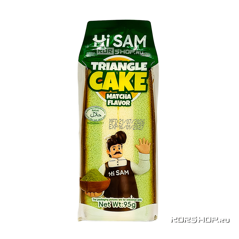 Бисквит со вкусом зелёного чая матча «Привет, Сэм» / Hi Sam, Китай, 95 г Бисквит со вкусом зелёного чая матча «Привет, Сэм» / Hi Sam, Китай, 95 г