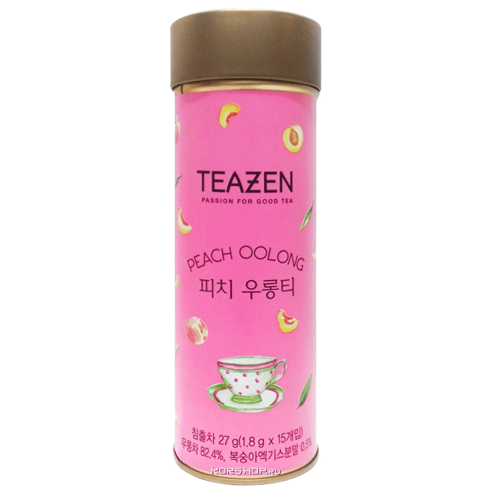 Чай в пирамидках «Персиковый улун» Teazen (1,8 г*15 шт.), Корея Чай в пирамидках «Персиковый улун» Teazen (1,8 г*15 шт.), Корея